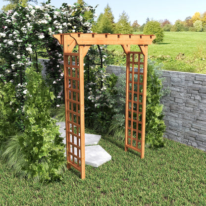 Sturdy Wooden Wedding Arch with Plant Climbing Trellis & Christmas Decor Pergola for Garden Backyard Events Durable Outdoor Arbor