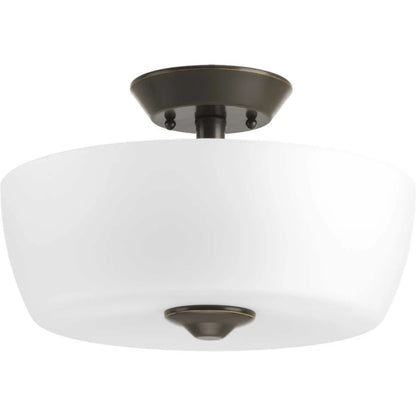 P350060-009-Progress Lighting-Leap - Close-to-Ceiling Light - 2 Light in Modern style - 14 Inches wide by 8.88 Inches high-Brushed Nickel Finish