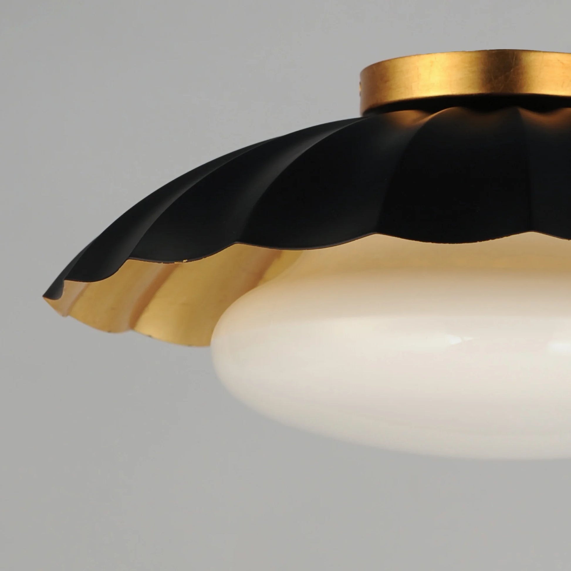 18059MWGL-Maxim Lighting-Primrose - 1 Light Flush Mount-6.75 Inches Tall and 16 Inches Wide-Matte White/Gold Leaf Finish