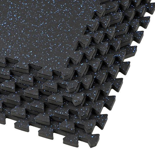 Xspec 1/2" Thick 48 sq ft Rubber Top EVA Foam Exercise Home Gym Mat 12 Pcs,