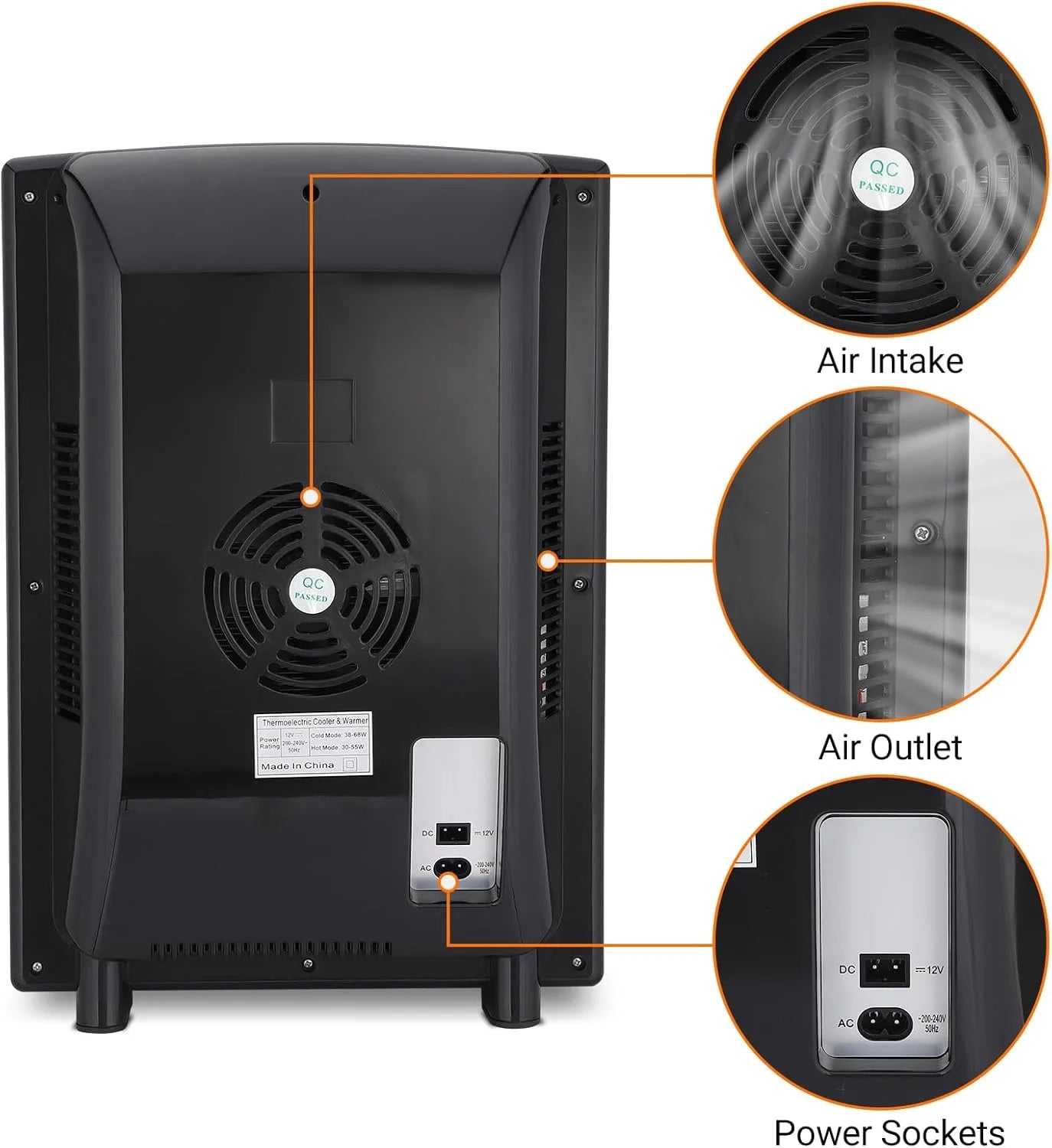 Garvee 25L Reptile Incubator for Hatching Eggs - Portable Scientific Laboratory Incubator, Temperature Controlled 10° C-60° C for Small Reptiles, Cooling and Heating Digital Incubator, 12V/110V Black