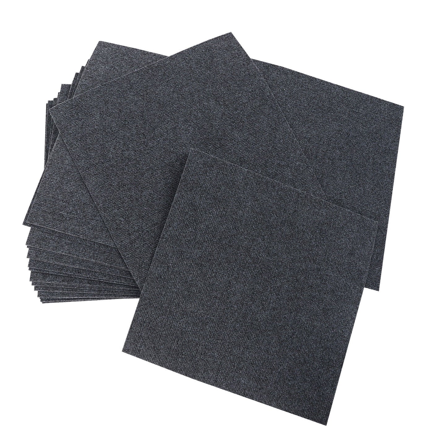 Miumaeov 50*50cm Modern Square Carpet Rug Floor Carpet Adsorption Type Self-adhesive Carpet 20 Pcs Grey