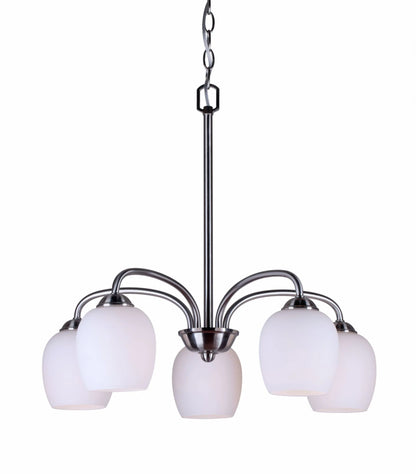 2636-05-32-Forte Lighting-Felton - 5 Light Chandelier-21.75 Inches Tall and 23 Inches Wide-Antique Bronze Finish -Traditional Installation