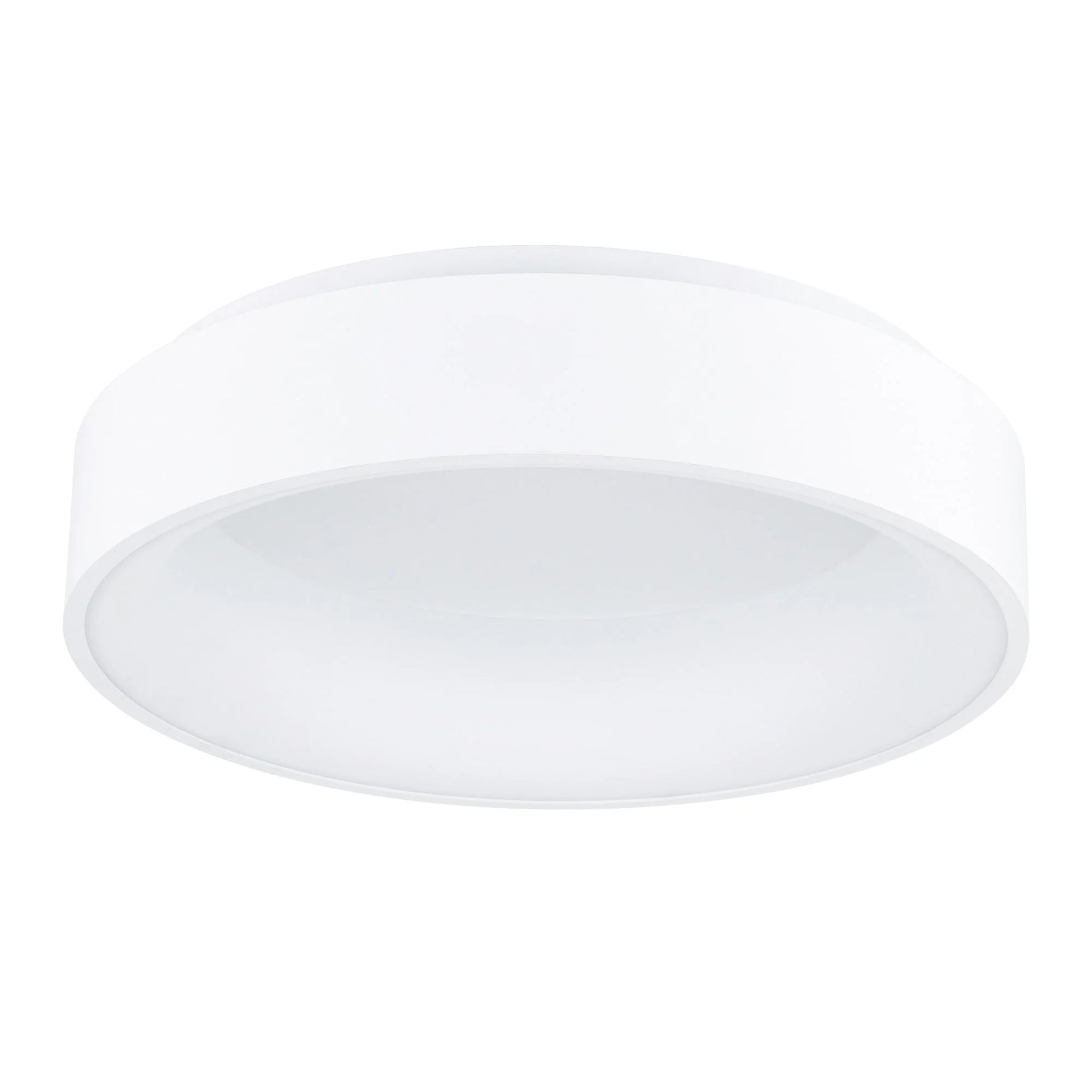 CWI Lighting Arenal Drum Shade Metal LED Flush Mount Light in White