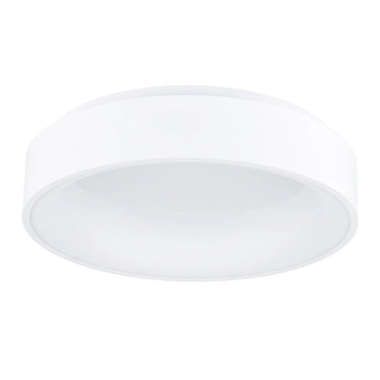 CWI Lighting Arenal Drum Shade Metal LED Flush Mount Light in White