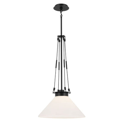 52581BK-Kichler Lighting-Albers - 1 Light Pendant-31.25 Inches Tall and 18.25 Inches Wide-Black Finish -Traditional Installation