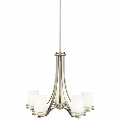 1672NI-Kichler Lighting-Hendrik - 5 light Chandelier - with Soft Contemporary inspirations - 21.5 inches tall by 24.5 inches wide-Brushed Nickel