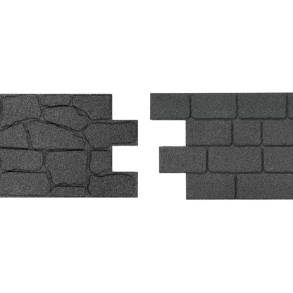 GroundSmart 24" x 12" x 5/8" Black Interlocking Dual-Sided Rubber Paver, 9 Pack