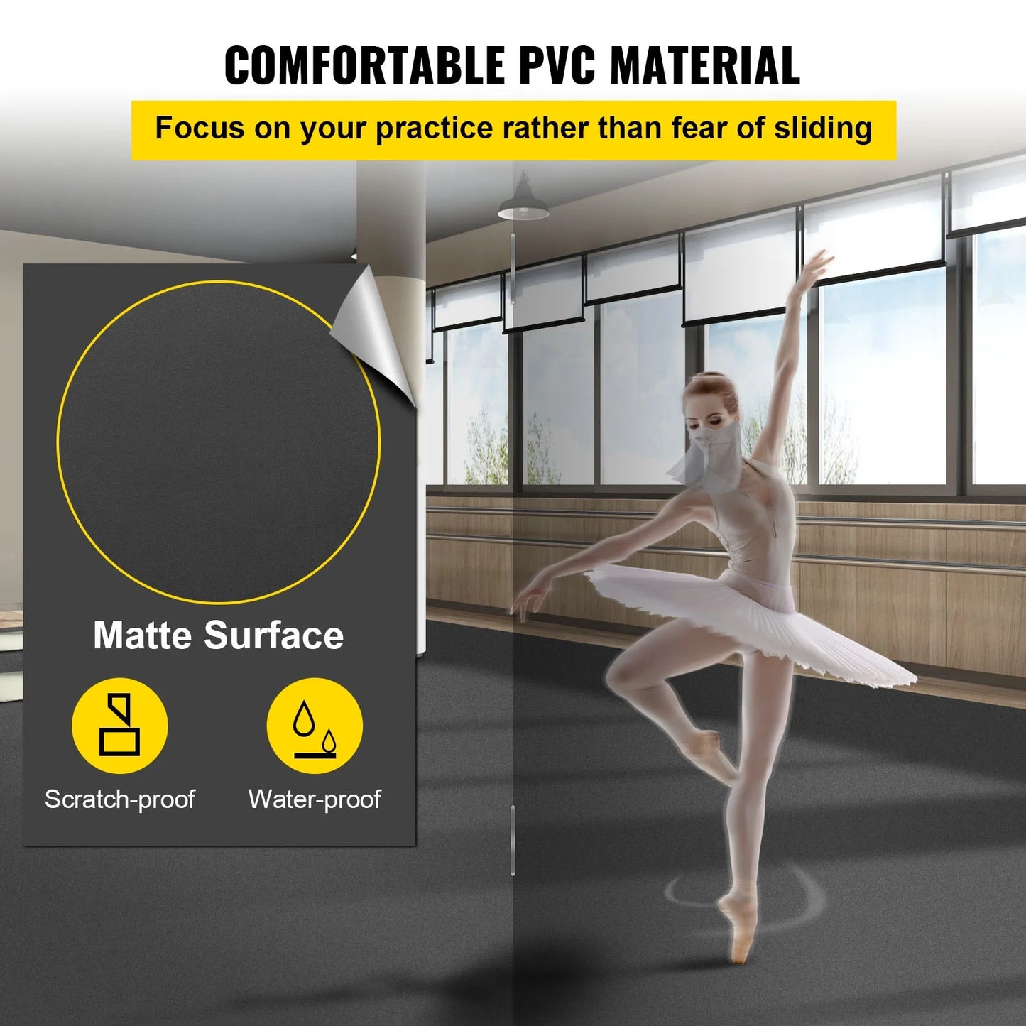BENTISM Portable Non-Slide Dance Floor for Ballet, Jazz, and Hip-Hop