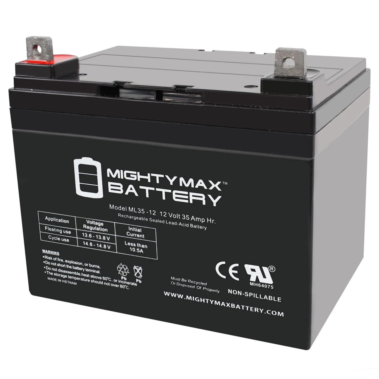 12V 35Ah Battery Replaces John Deere Lawn Tractor-Riding Mower 108