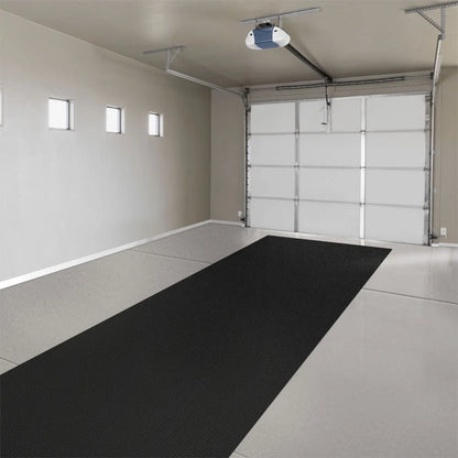 House Home & More Black 6' x 10' Indoor/Outdoor Ribbed Carpet Roll for Boat, Basement, or Garage