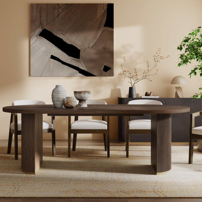 Christopher Knight Home Minimalist 88? Oval Dining Table for 4-6, Espresso