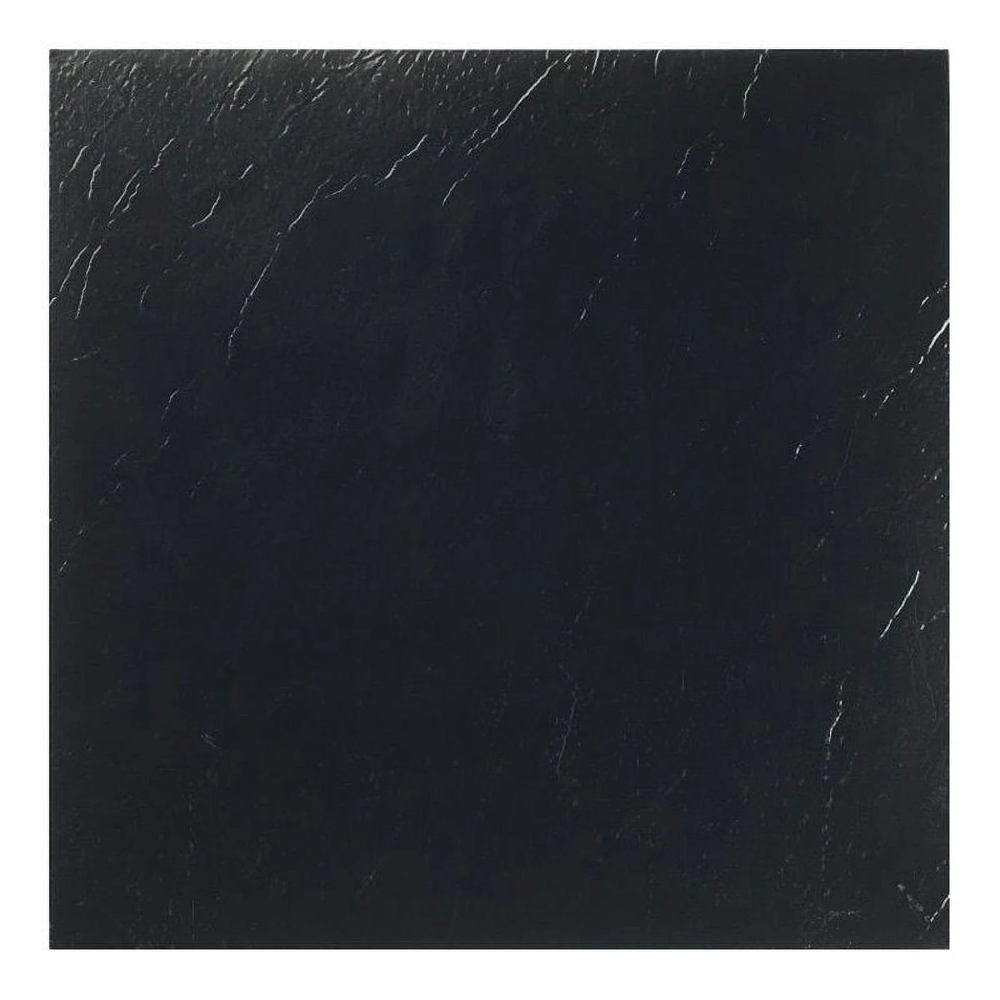 Nexus (5 Cartons-100 Tiles) Black 12" x 12" Self-Adhesive Vinyl Floor Tile-100 sq. ft.