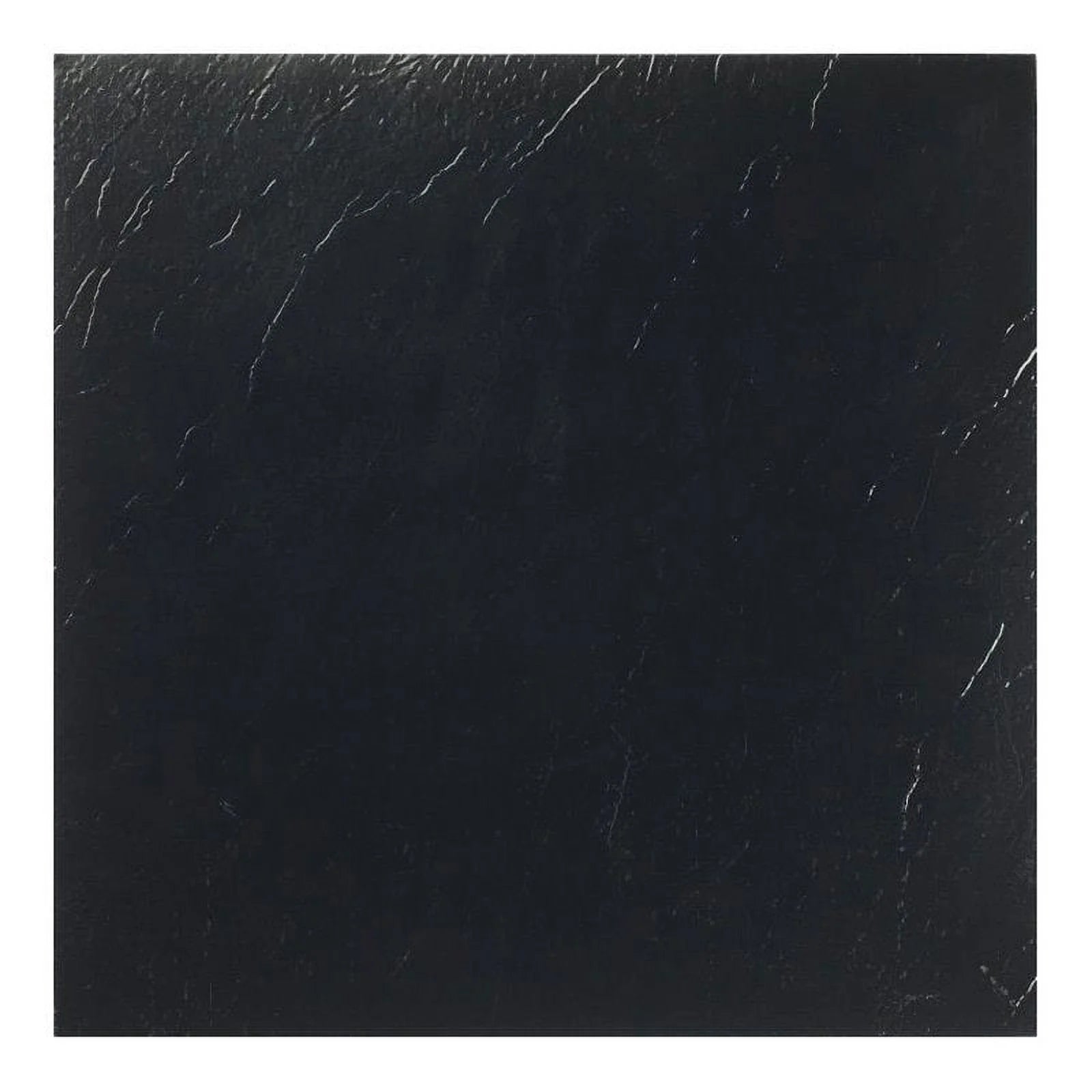 Nexus (5 Cartons-100 Tiles) Black 12" x 12" Self-Adhesive Vinyl Floor Tile-100 sq. ft.