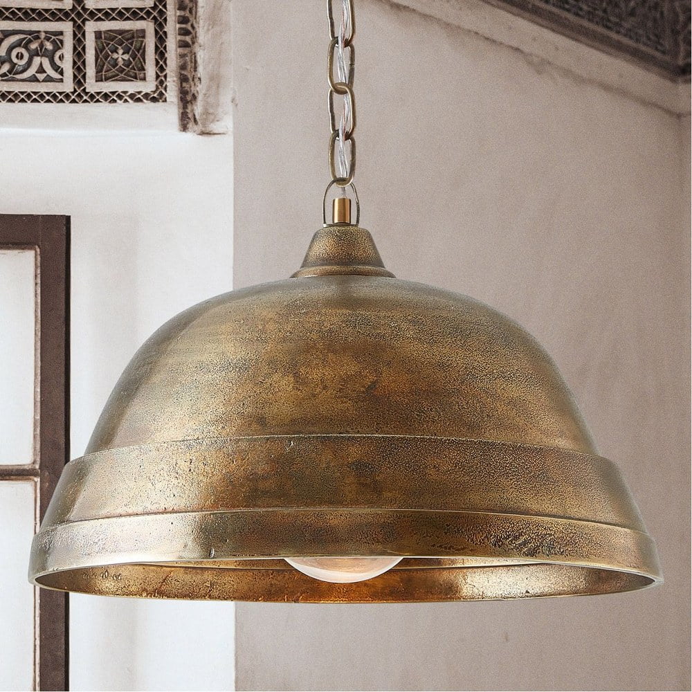 18 Inch 1 Light Pendant In Urban/Industrial Style 11.5 High By 18 Wide-Oxidized Brass Finish -Traditional Installation Capital Lighting 330311Xb