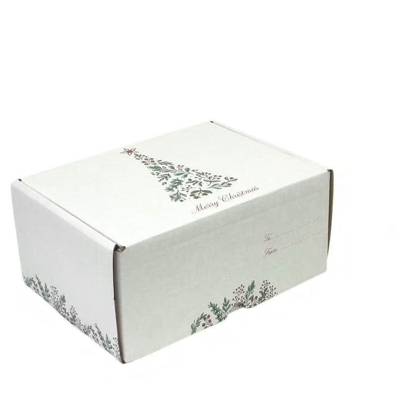 Ucanpack Christmas Mailing Boxes For Shipping 4 x 4 x 4" - Chrismas Tree Printed Christmas Mailing Boxes For Shipping - Holiday Shipping Box Made In USA Christmas Small Business Supplies