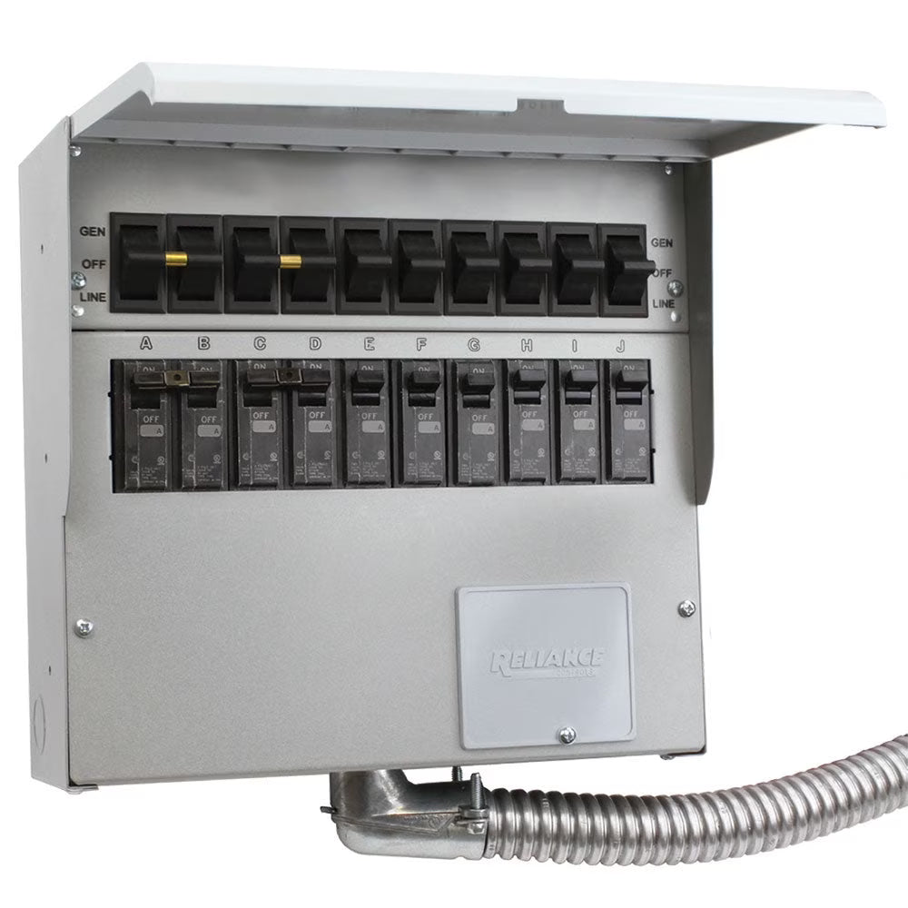 Reliance 310D, 30-Amp, 120/240-Volt, Gray, Indoor Transfer Electrical Switch