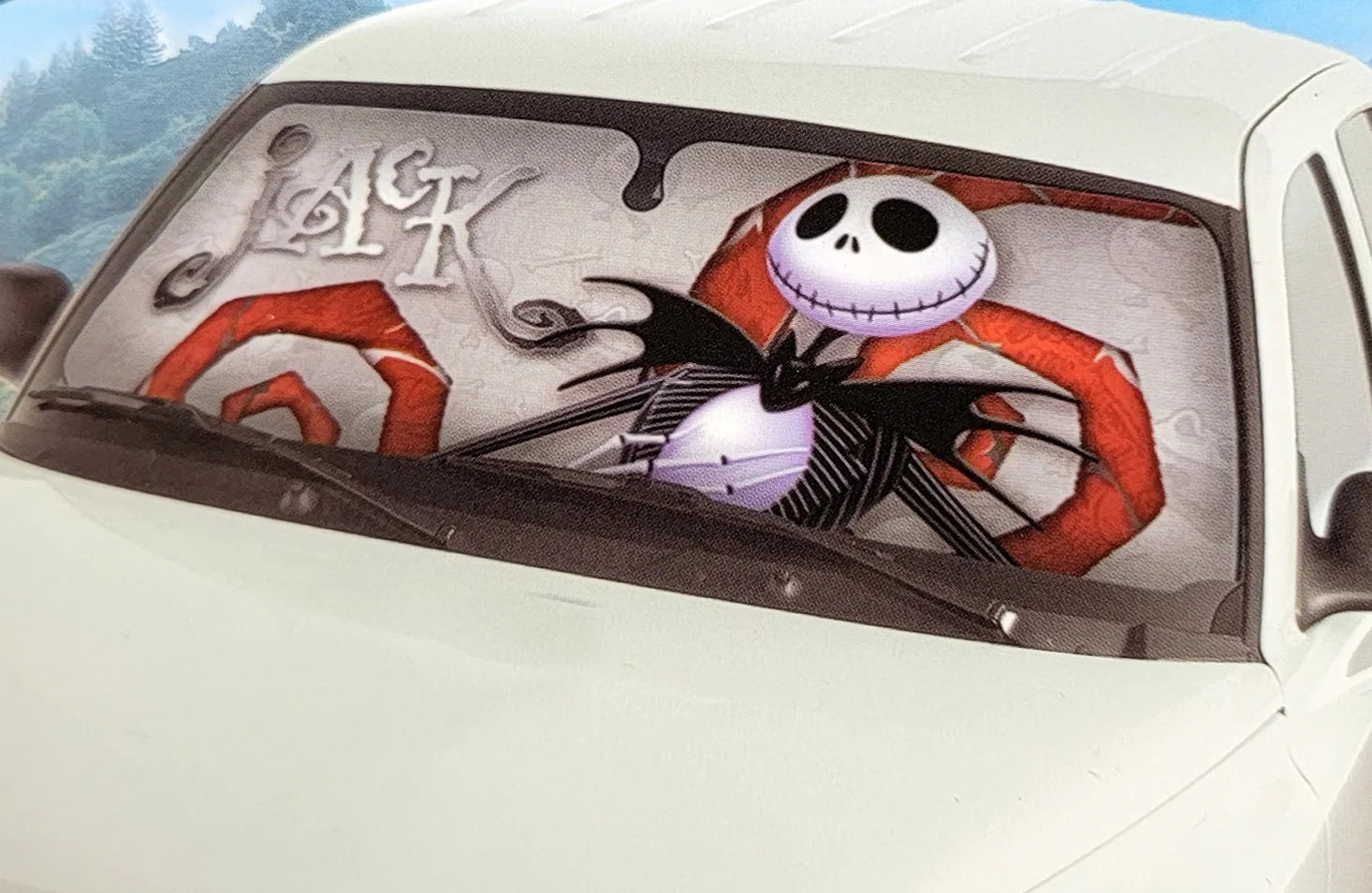 Nightmare Before Christmas Jack Skellington 12-Piece Car Accessory Bundle Set - Officially Licensed Car Seat Covers, Floor Mats, Sunshade, and More by Yupbizauto