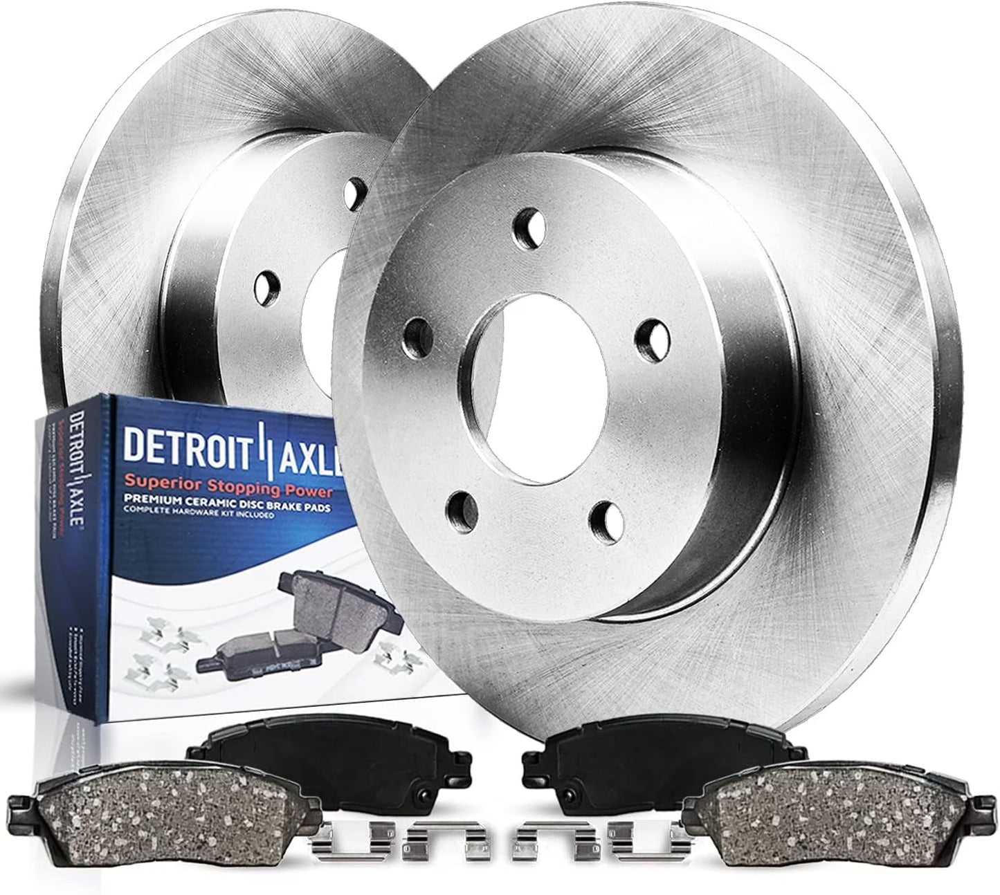 Detroit Axle - Rear Brake Kit for 2013-2015 Chevrolet Malibu 2013-2017 Buick Regal 2016 Malibu Limited, 11.50" inch Disc Brakes Rotors Ceramic Brake Pads with Hardware Replacement