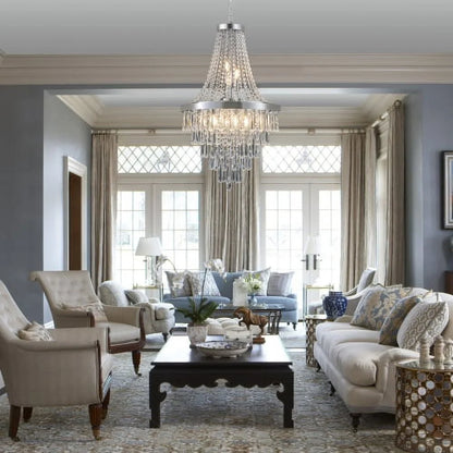 ACE-LIGHTS,Gold Crystal Chandeliers(Bulbs Not Included),Large Contemporary Luxury Ceiling Lighting for Living Room,Dining Room,Bedroom,Hallway(Golden)