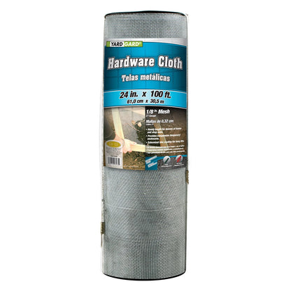 YardGard 308245B Galvanized Metal Hardware Cloth Fence, 1/4-In. Mesh, 23-Ga., 24-In. x 100-Ft. - Quantity 1