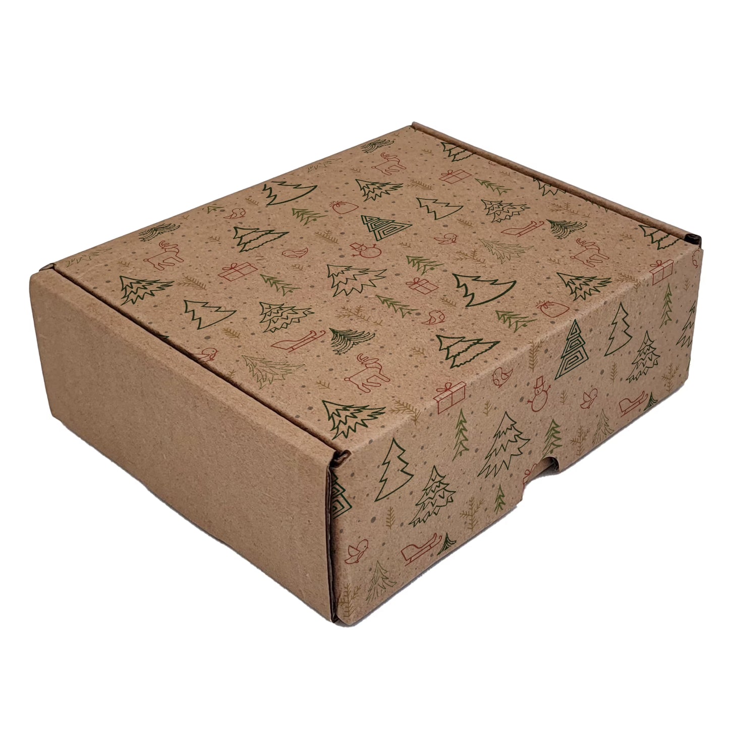 Ucanpack Christmas Mailing Boxes 11? x 11 ft x 5 ft" - Winter Forest Printed Christmas Boxes - Holiday Shipping Box Made In USA Holiday Box Corrugated Shipping Boxes