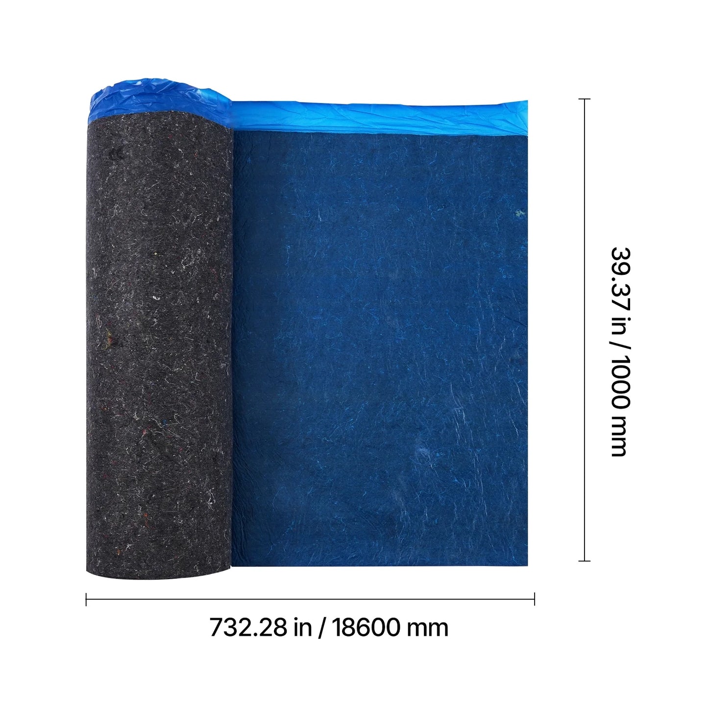 KFFKFF Floor Underlayment 400 sq. ft, 3mm Laminate Flooring Padding with Vapor Barrier, Durable Fiber+PE Film, Noise Reduction & Soundproofing for Vinyl & Wood (2 Rolls x 200 sq. ft)