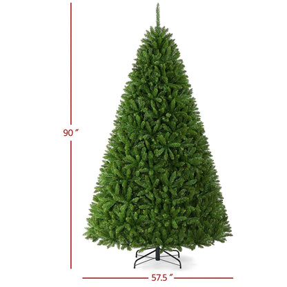Topeakmart 7.5 ft Ultra-Thick Artificial Christmas Tree Holiday Decoration Tree with Foldable Stand and 2326 Branch Tips Green