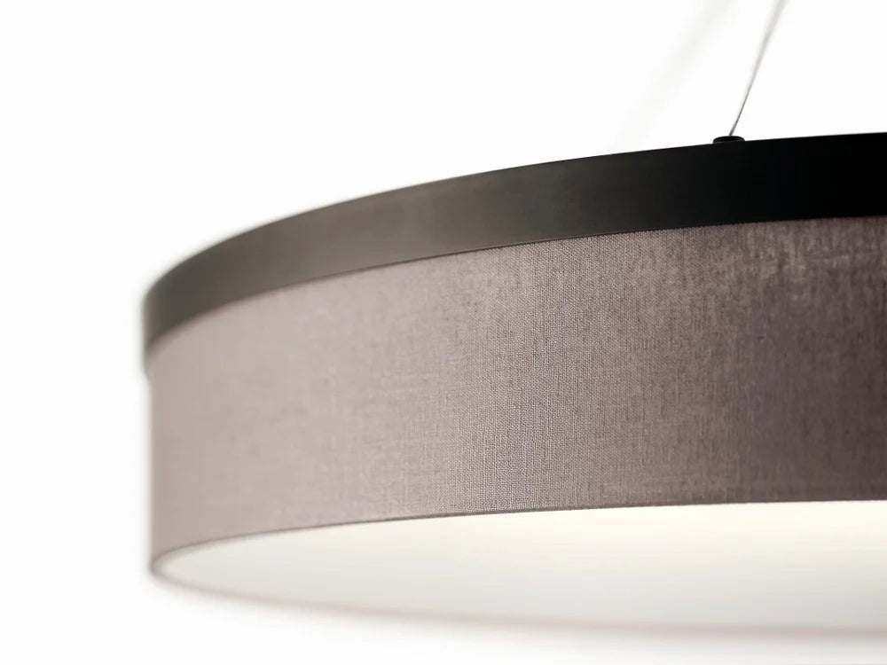 42297SNLED-Kichler Lighting-Mercel - Pendant 3 Light White Linen Fabric - with Transitional inspirations - 18.5 inches tall by 18.5 inches wide-Satin