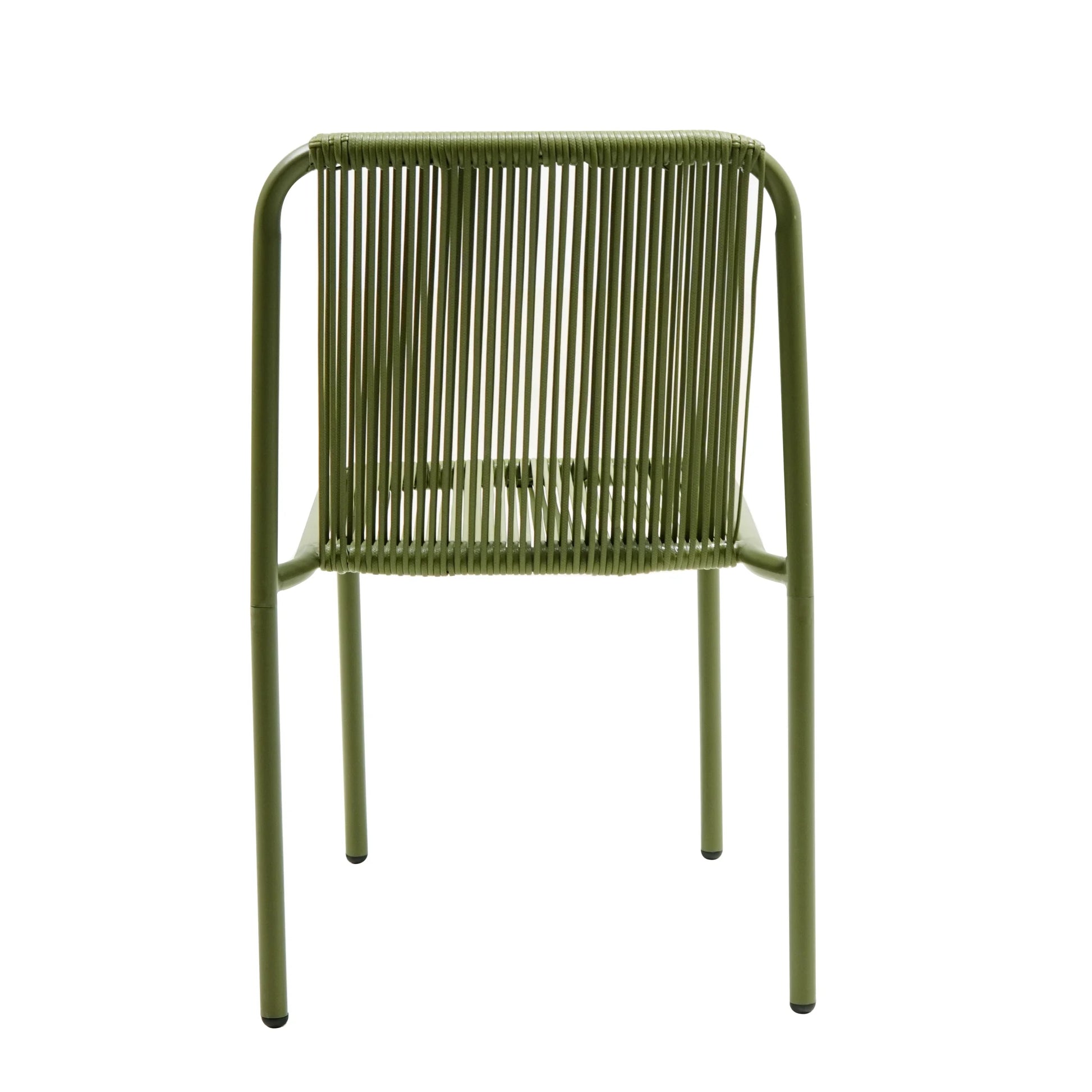 Christopher Knight Home Modern Rattan Patio Dining Chairs, Metal Frame, Green, Set of 2