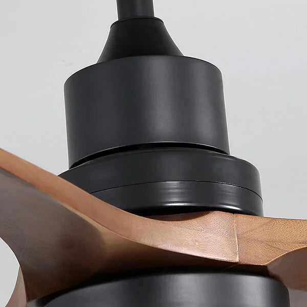 52 Inch Minimalist Ceiling Fan Light with 6 Speed Remote Energy-Saving Dc Motor,Matte White Metal & Wood Electrical Appliances Fans
