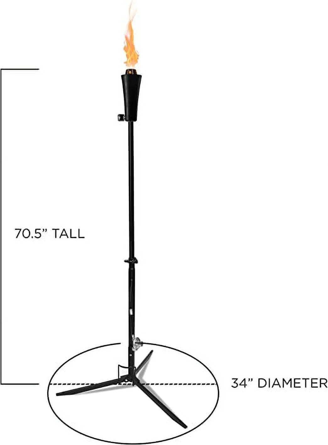 1lb Outdoor Propane Gas Tiki Style Torch - Easily Transform Your Place Into an Elegant Paradise with this Portable 71 inch Long Burning Torch Lighting That Will Compliment any Yard, Pathway, Backyard
