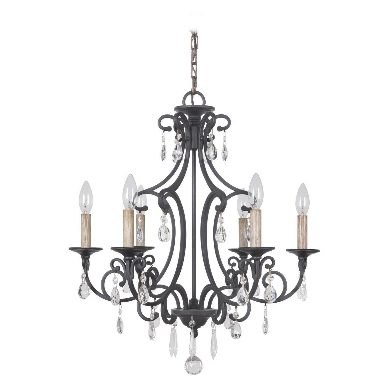 38926-MBK-Craftmade Lighting-Bentley - Six Light Chandelier -Traditional Installation