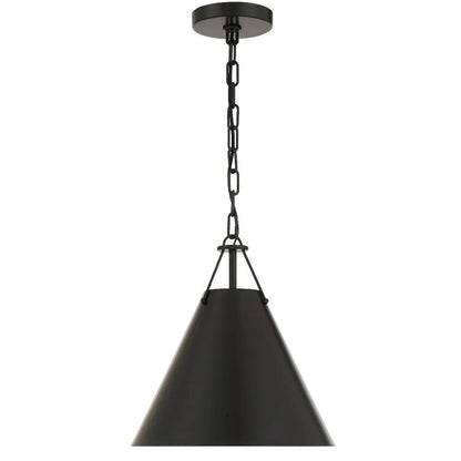 Crystorama Lighting - Pendant - Xavier - 1 Light Pendant-Matte Black Finish