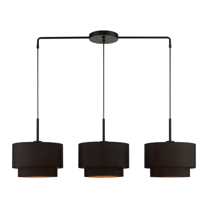Livex Lighting - Sentosa - 3 Light Large Linear Chandelier In Mid-Century Modern