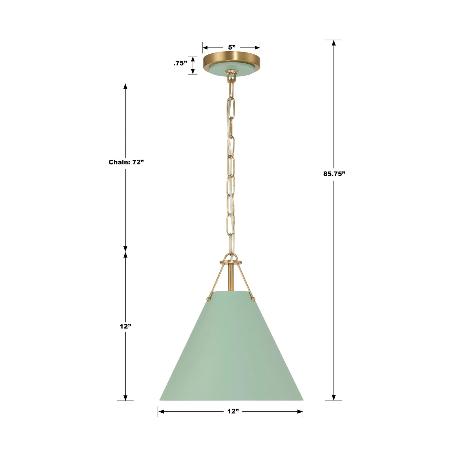 Crystorama Lighting - Pendant - Xavier - 1 Light Pendant-Matte Black Finish
