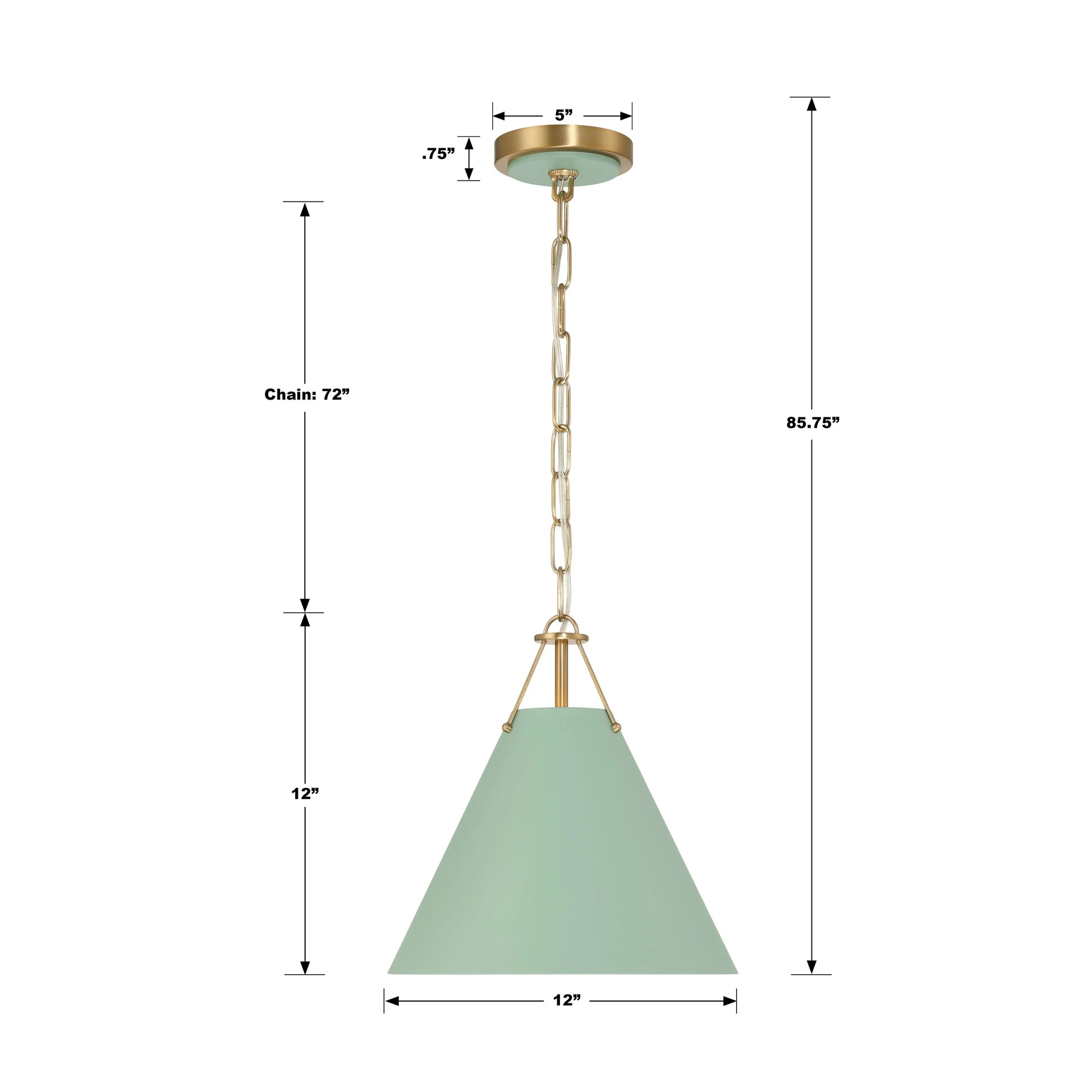 Crystorama Lighting - Pendant - Xavier - 1 Light Pendant-Matte Black Finish