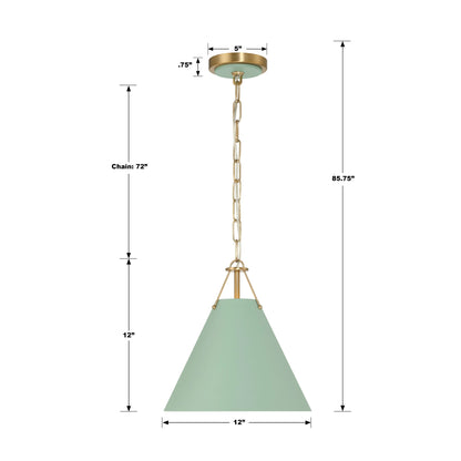 Crystorama Lighting - Pendant - Xavier - 1 Light Pendant-Matte Black Finish