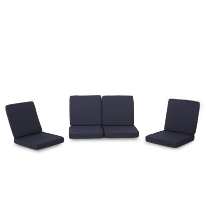 Christopher Knight Home Coesse Outdoor Water Resistant Fabric Club Chair Cushions (Set of 4) by Navy Blue