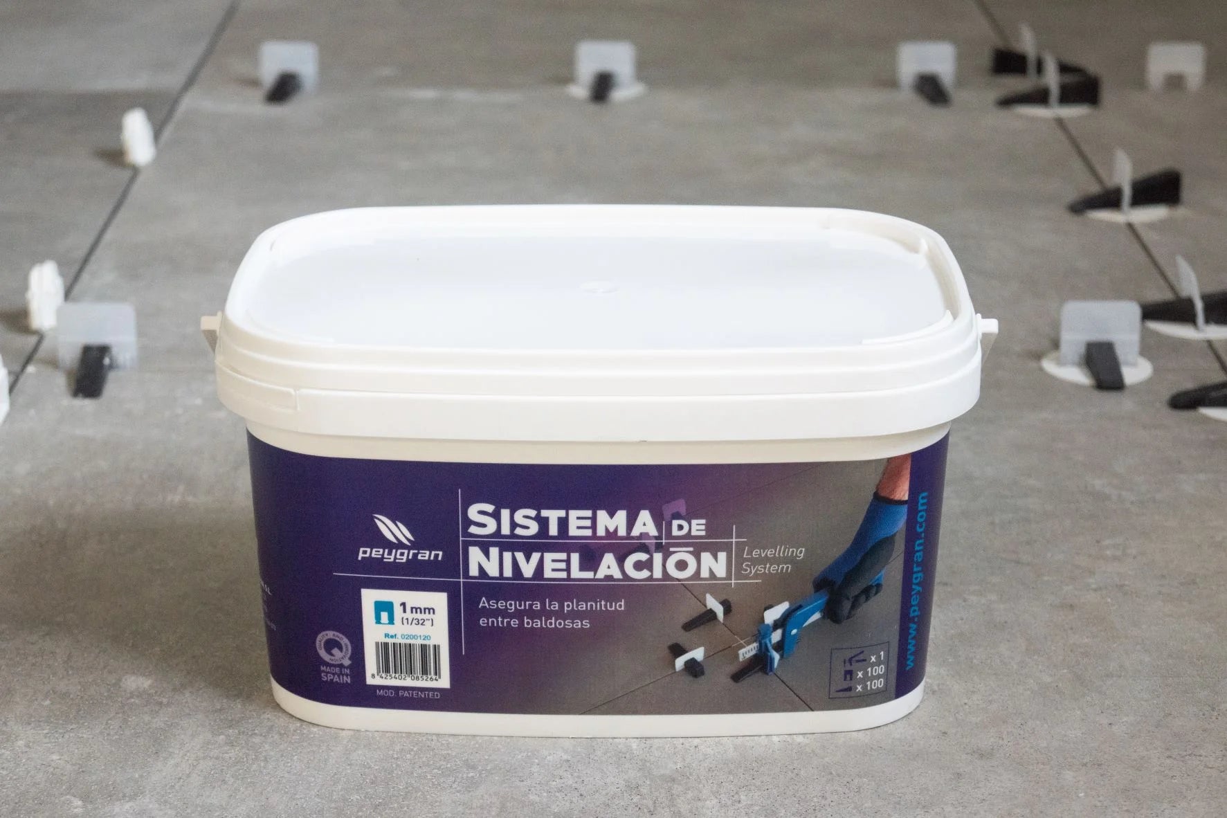 The Tile Project Peygran Tile Leveling System Kit for Tile-2mm Clip-Large