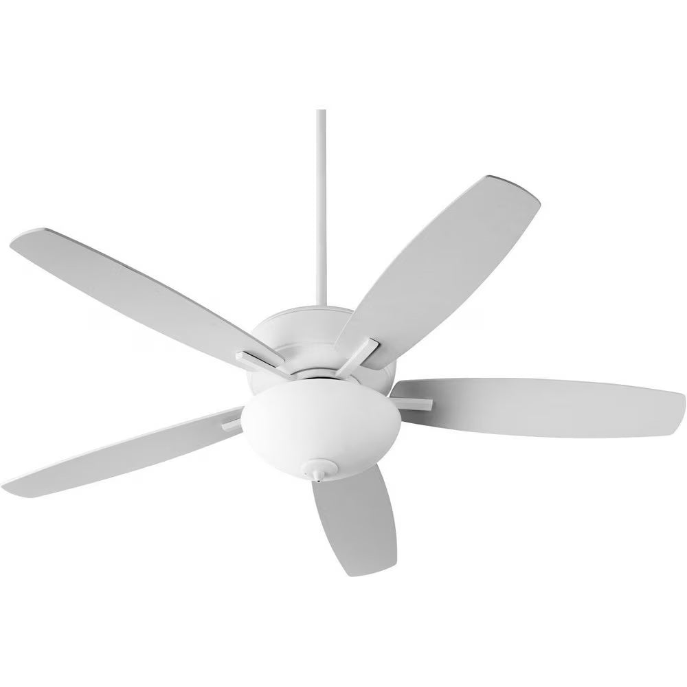 70525-80-Quorum Lighting-Breeze - 52 Inch 5 Blade Ceiling Fan with Bowl Light Kit-Aged Brass Finish-Dark Oak/Walnut Blade Color