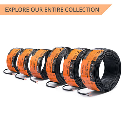 Wirefy 12-Gauge Low Voltage Landscape Lighting Copper Wire, Outdoor Electrical Wire - 250 ft