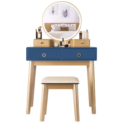 Kadyn Makeup Dressing Table Modern Vanity Set, Makeup Vanity Table Set 3 Color Lighting Dressing Table-Black