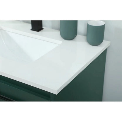 Elegant Lighting Vf42530m Sloane 30" Free Standing Single Basin Vanity Set - Green