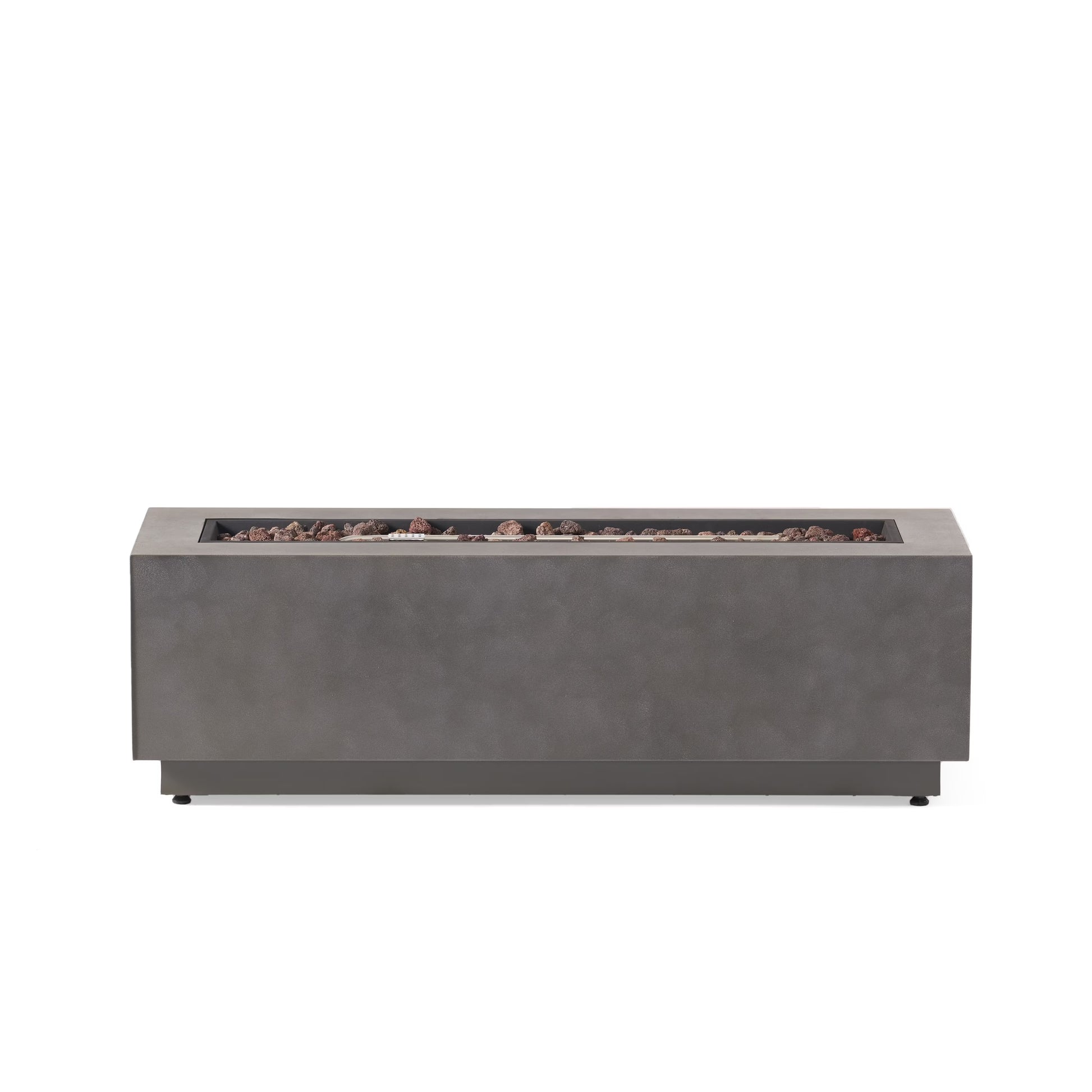 Christopher Knight Home Wellington Outdoor 50,000 BTU Rectangular Fire Pit (No Tank Holder) by Brushed Brown