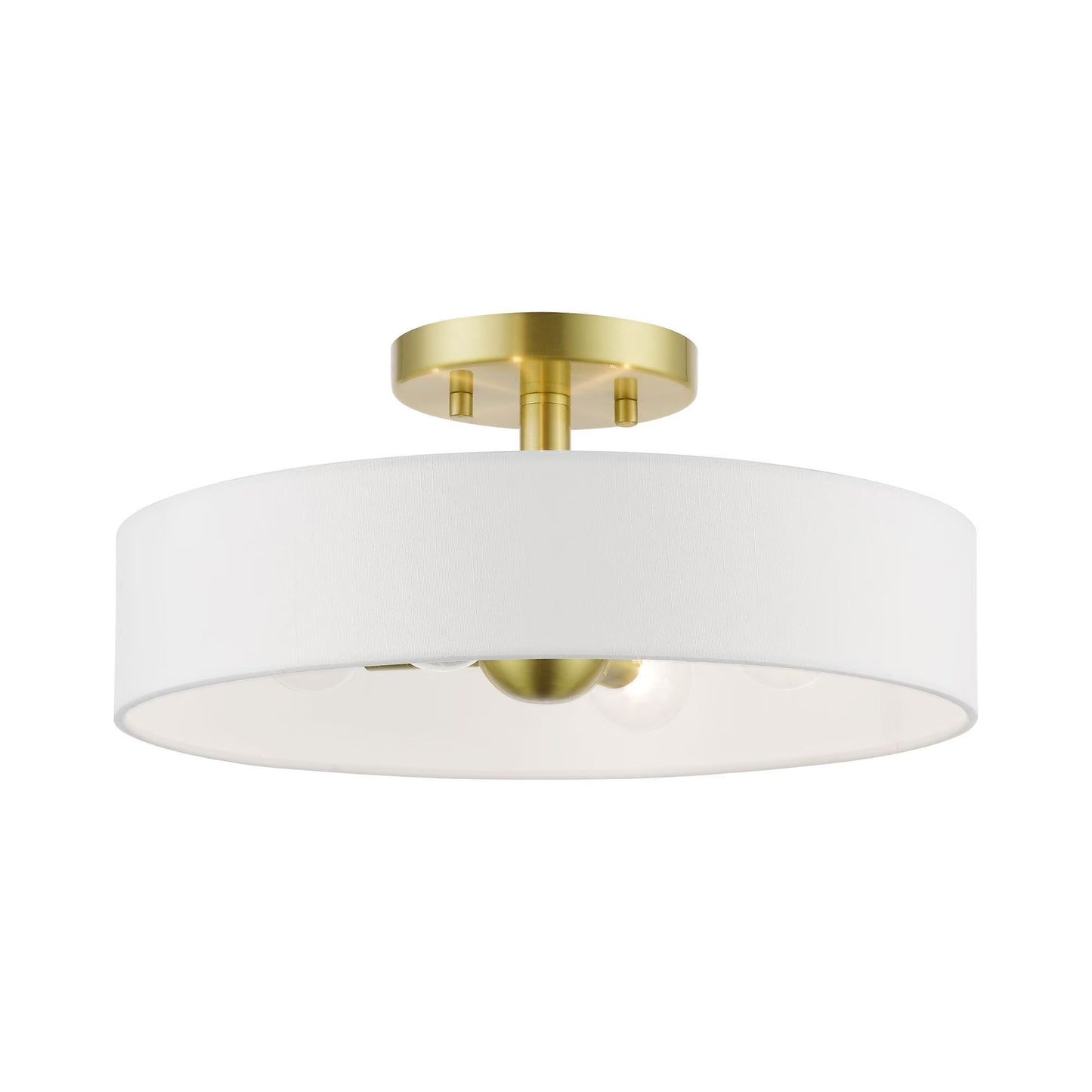 46927-91-Livex Lighting-Venlo - 4 Light Semi-Flush Mount In Timeless Style-6 Inches Tall and 14 Inches Wide-Brushed Nickel Finish