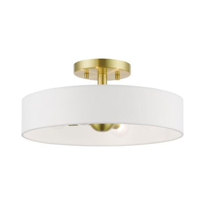 46927-91-Livex Lighting-Venlo - 4 Light Semi-Flush Mount In Timeless Style-6 Inches Tall and 14 Inches Wide-Brushed Nickel Finish