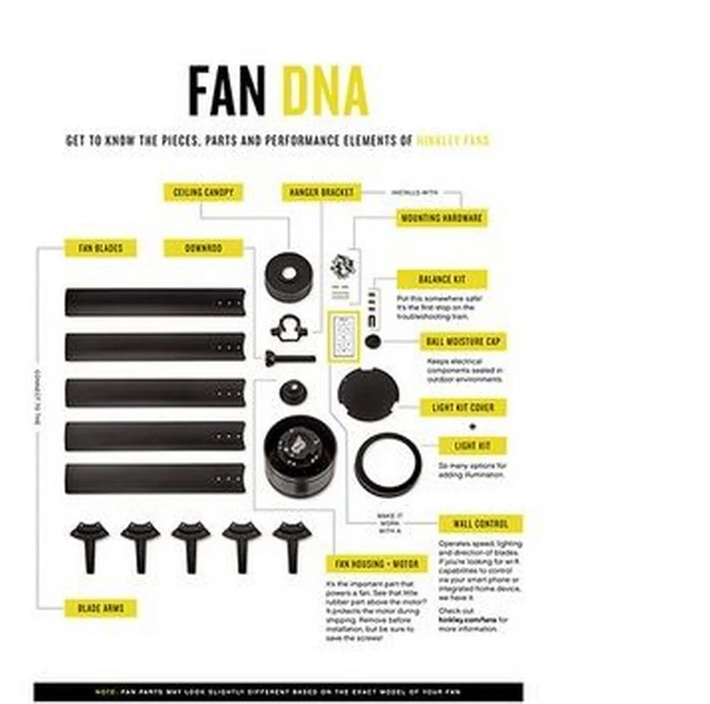 Hinkley Lighting Cabana 36" White Downrod Indoor/Outdoor Blades Ceiling Fan