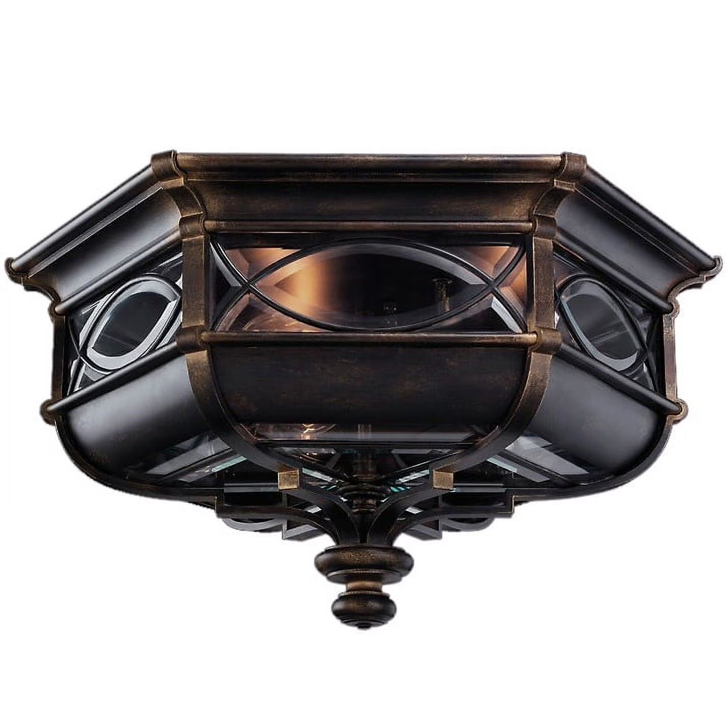 Fine Art Handcrafted Lighting 611682St Warwickshire 21" Diameter Three-Light Outdoor Flush