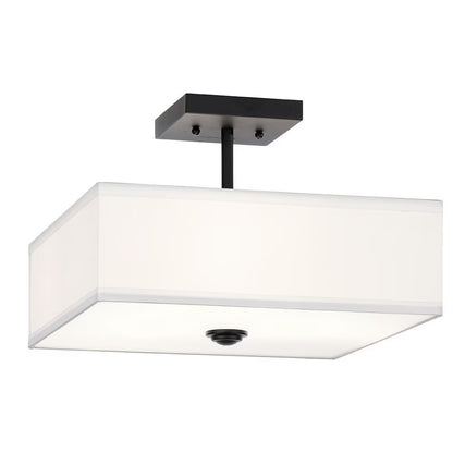 43691BK-Kichler Lighting-Shailene - 3 Light Semi-Flush Mount - 14 inches wide-Black Finish